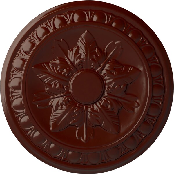 Ekena Millwork Exeter Ceiling Medallion (Fits Canopies up to 3 1/8"), 17 3/4"OD x 1 1/8"P, Brushed Mahogany CM17EXBMF - main